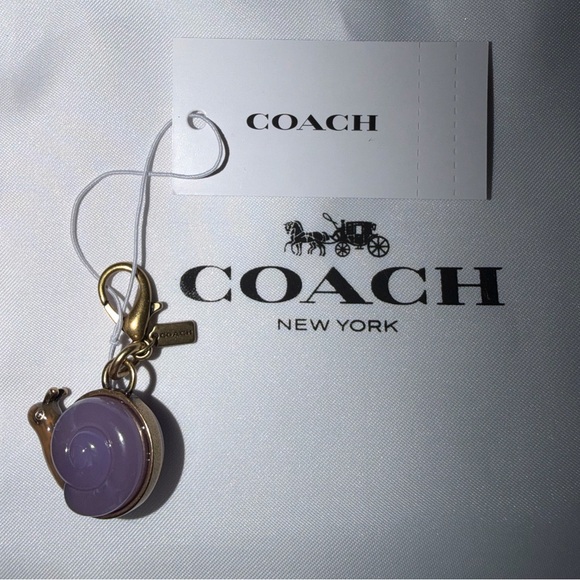 Coach Accessories - Coach Purple Snail Key Charm with Brass Clasp